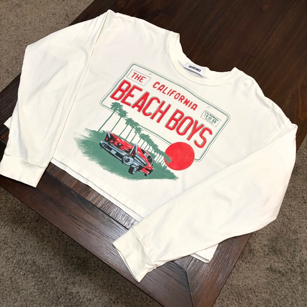 Daydreamer Beach Boys Long Sleeve Crop T-Shirt - Picture 9 of 9